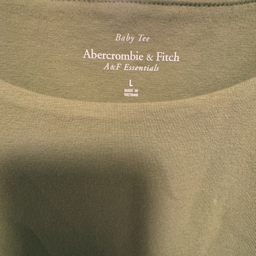 Abercrombie & Fitch Olive A&F Essentials Tee - Picture 3 of 3